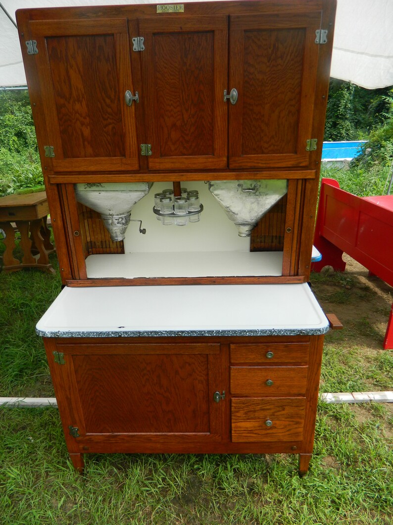 Hoosier Beauty with flour sifter.sugar bin spice carousel Etsy