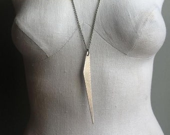Recycled Drum Cymbal Long Drop Necklace