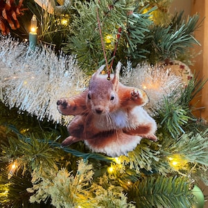 CHRISTMAS VACATION SQUIRREL Ornament - Funny Christmas Tree Ornament - Flying Squirrel - Dye Sublimation - Squeaky Sound - Christmas Gift