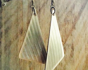 Recycled Drum Cymbal Triangle Earrings - RECYCLED - Drummer - Cymbals - Music Lover - Gift for Musician - Rock and Roll