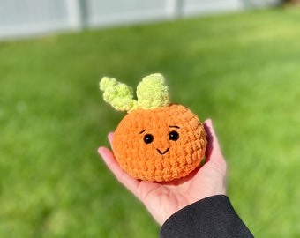 Pumpkin Rattle ~ Halloween Rattle ~ Soft Pumpkin ~ Stuffed Pumpkin ~ Gift For New Baby ~ Halloween Baby ~ Cute Pumpkin ~ Crochet Pumpkin