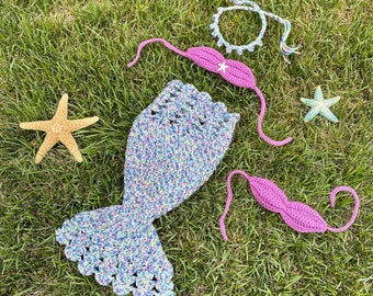 Mermaid Newborn Photography Prop ~ Crochet Mermaid Sleep Sack ~ Gift for New Baby ~ Mermaid Cocoon ~ Mermaid Baby ~ Mermaid Tail For Baby