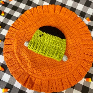 Frankenstein Beanie  ~ Frankenstein Hat ~ Baby Kids Adult ~ Photo Prop ~ Halloween Hat ~ Halloween Baby Announcement ~ Pumpkin ~ Monster
