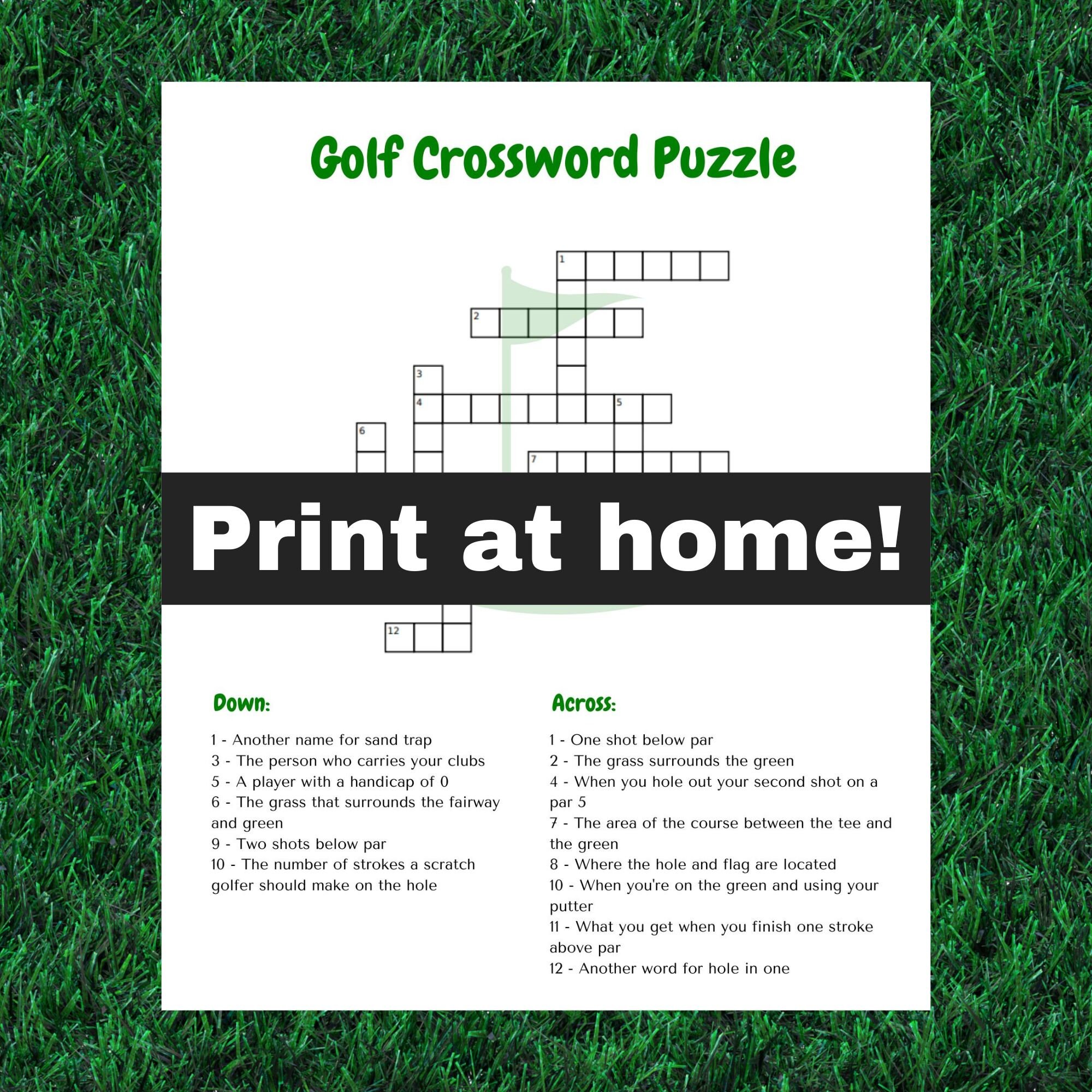 Golf crossword puzzle | 8.5