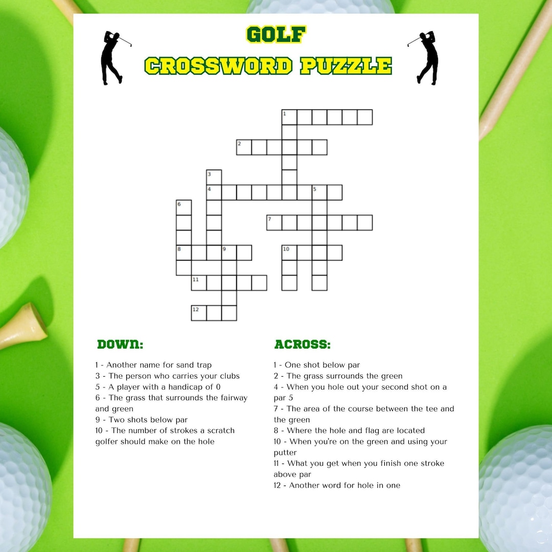 Golf Crossword Puzzle 8 5 X 11 Instant Download Printable Etsy Golf Crossword Puzzle 8 5 X 11 Instant Download Printable Etsy