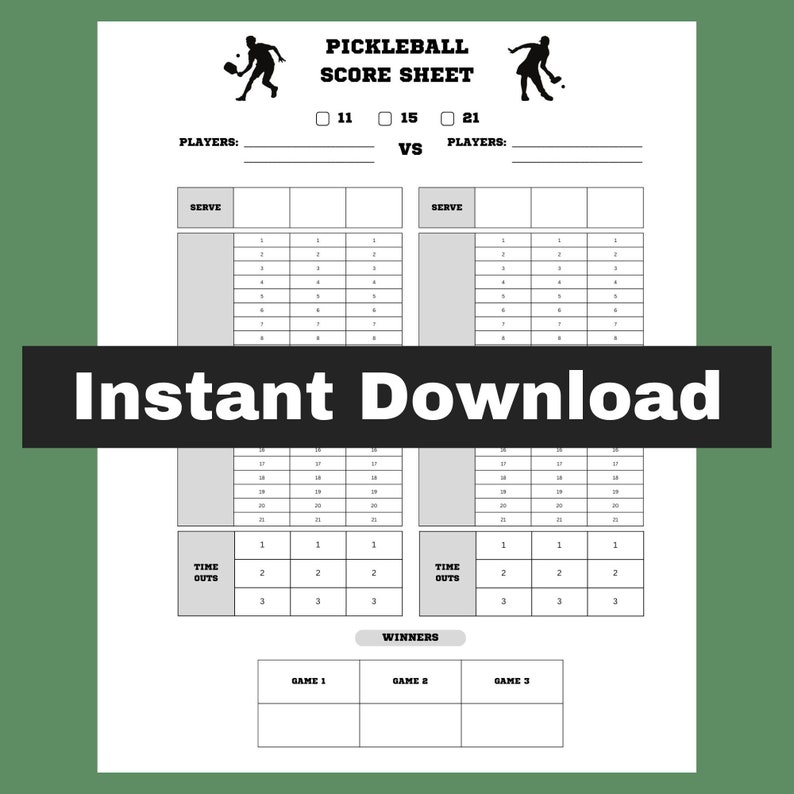 Pickleball Score Sheet 8 5 quot X - Il 794xN.5170745107 13o5 