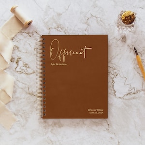 Officiant gift, Wedding Officiant Book, Wedding officiant gift, Marriage commissioner booklet journal, Hardcover, Various colors available