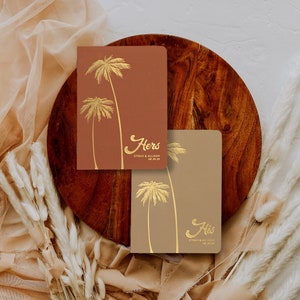 Wedding vow books, Custom wedding vow book, Personalized gift for bride and groom, Marriage vow renewal book, Gold foil, His and her booklet