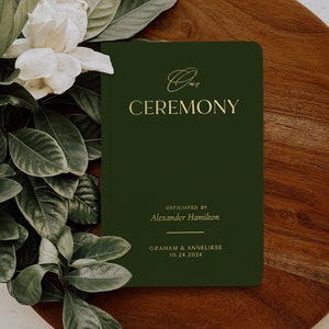 Officiant book for wedding, Officiant gift for wedding officiant proposal, Our ceremony wedding officiant book, Officient booklet gift