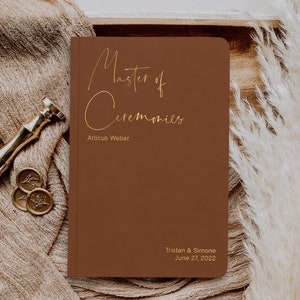 Master of Ceremonies gift, MC book, MC for Reception gift, Thank you gift, MC booklet journal, Soft cover, Various colors available