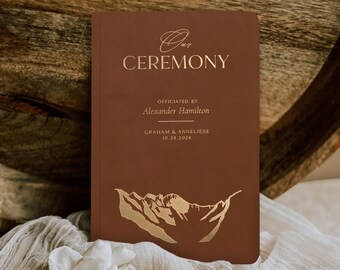 Officiant gift, Wedding Officiant Book, Officiant gift, Marriage commissioner booklet, Soft cover, Our ceremony at Longs Peak