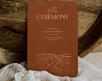 Officiant gift, Wedding Officiant Book, Officiant gift, Marriage commissioner booklet, Soft cover, Our ceremony Grand Canyon Arizona