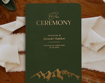 Officiant gift, Wedding Officiant Book, Officiant gift, Marriage commissioner booklet, Soft cover, Our ceremony at Grand Teton National Park