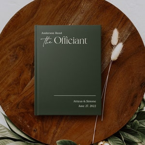 Officiant gift, Hard cover wedding officiant book, Wedding officiant gift, Marriage commissioner book and journal, Various colors available