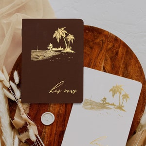Wedding vow books, Custom wedding vow book, Personalized gift for bride and groom, Marriage vow renewal book, Gold foil, His and her booklet