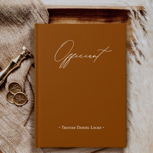 Officiant gift, Hard cover wedding officiant book, Wedding officiant gift, Marriage commissioner book and journal, Various colors available