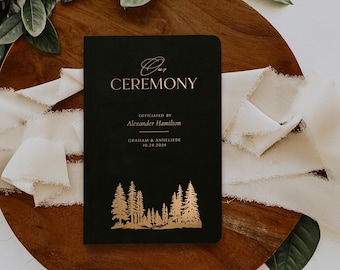 Officiant gift, Wedding Officiant Book, Officiant proposal, Marriage commissioner booklet, Soft cover, Our ceremony Redwood National Park