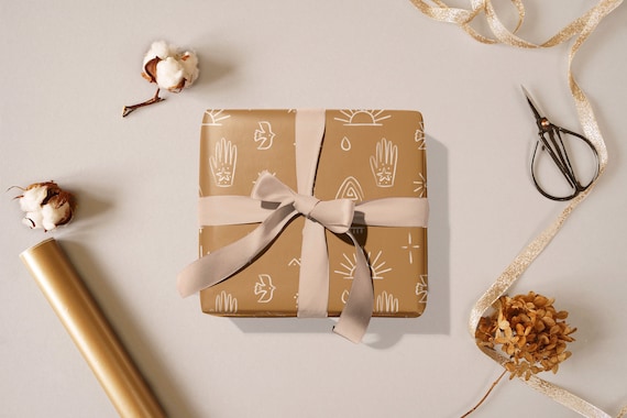 Wrapping Paper Gift Wrap Sheets With a Fun Boho Desert Chic Design