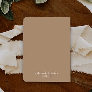 Wedding Reading Book, Personalized cover in several colors, Mountain design, Gold silver or rose gold foil available image 2