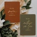 Mother of the bride gift, Thank you note from bride and groom, Wedding gift for daughter or son, To my mom on my wedding day, Gold foil 