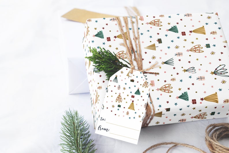 Wrapping paper Christmas, Christmas gift wrap, Holiday wrapping paper roll, Xmas wrapping paper, holiday gift wrap paper, Gift wrapping image 6