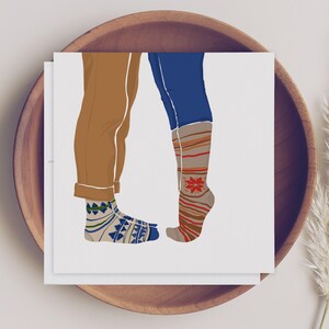 Valentines Day Card, Boyfriend Christmas card, Girlfriend birthday card, Boho Anniversary Wedding Card for husband, Married Christmas Card
