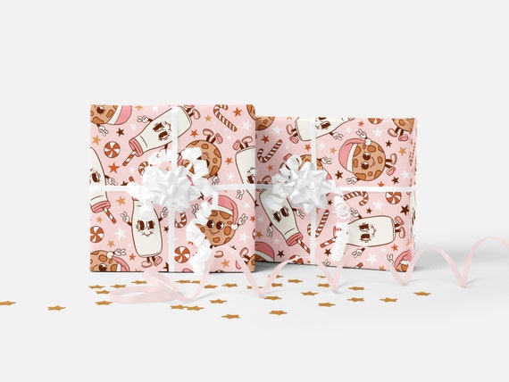 WRAPAHOLIC Christmas Wrapping Paper Roll - Red and White Xmas & 2