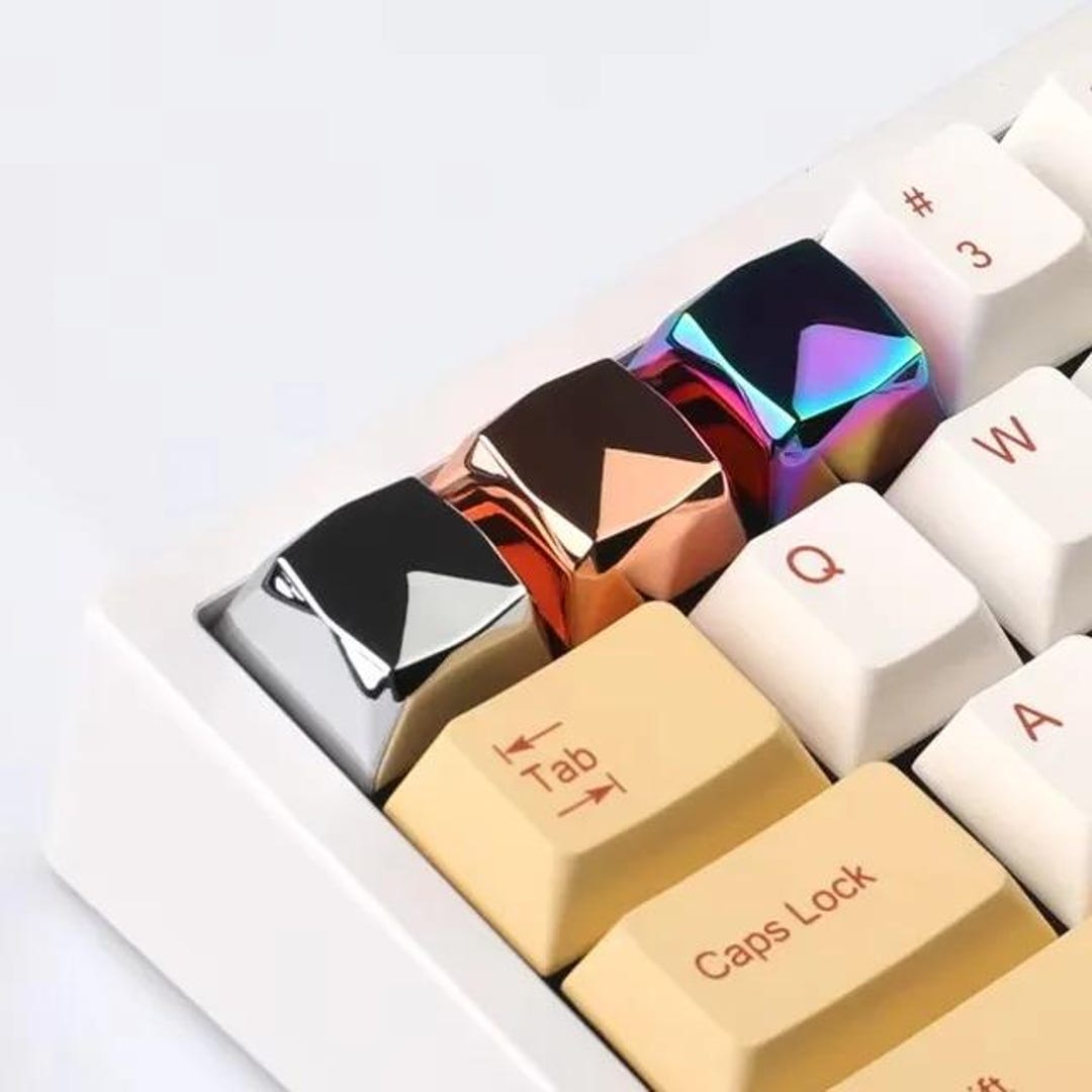 ESC Princess Diamond Metal Keycaps Colored Silver Gold Personalized ...