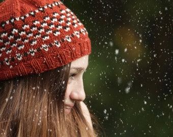Knit hat pattern, unisex hat pattern, dk hat pattern, colorwork hat pattern, adult hat pattern, easy color hat, beginner knits, teen hat
