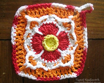 Crochet Square Pattern - textured crochet square pattern - crochet blanket square - crochet motif - crochet afghan pattern - pdf pattern