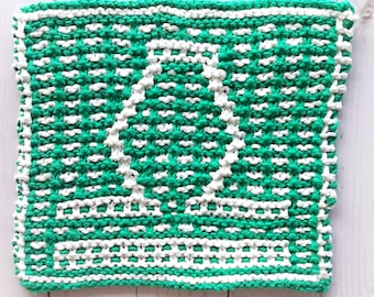 Knit Libra dishcloth pattern, Libra zodiac knitting, knit birthday gift, summer knit pattern, summer washcloth pattern, star sign gift