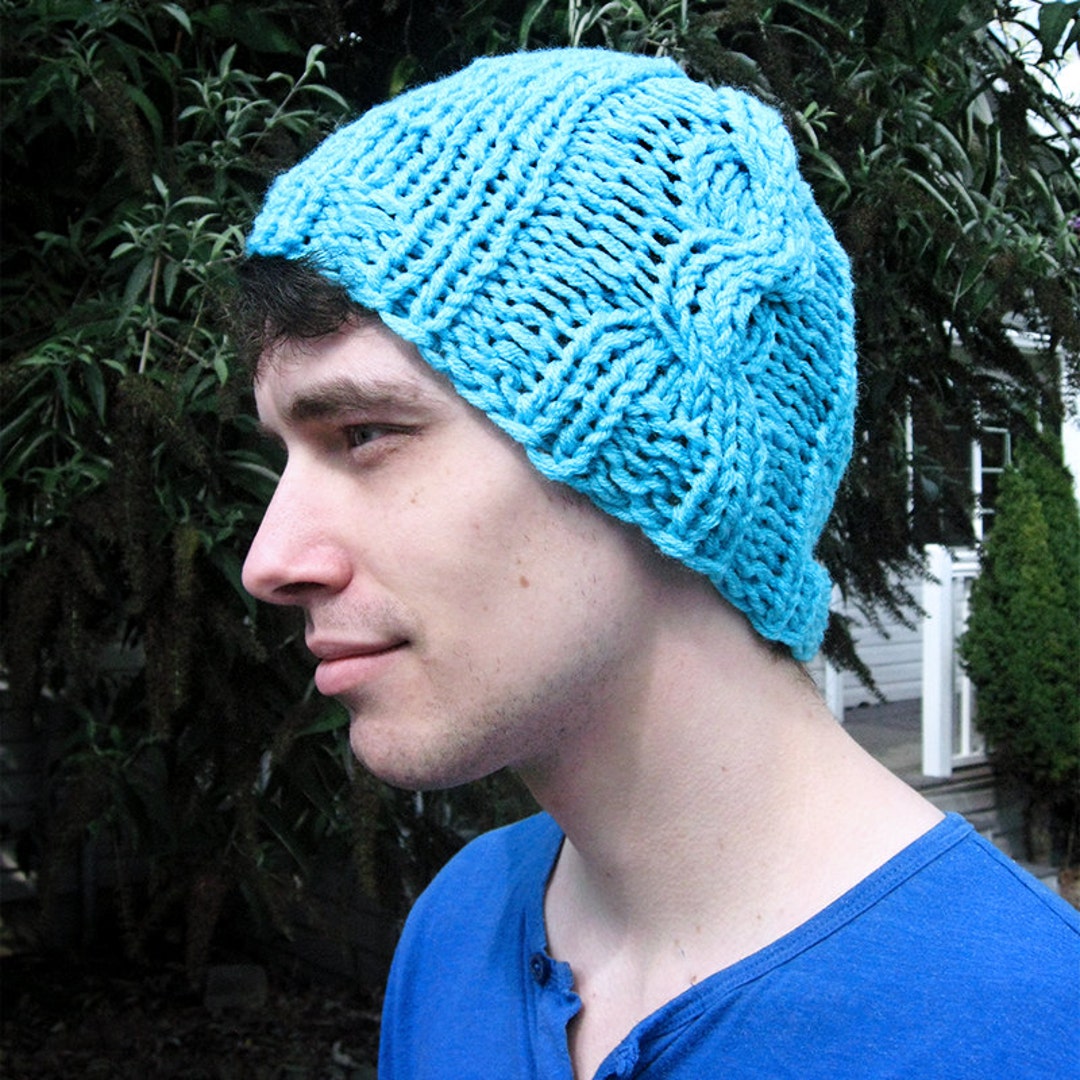 Knit Hat Pattern, Unisex Hat Pattern, Bulky Hat Pattern, Cable Hat ...