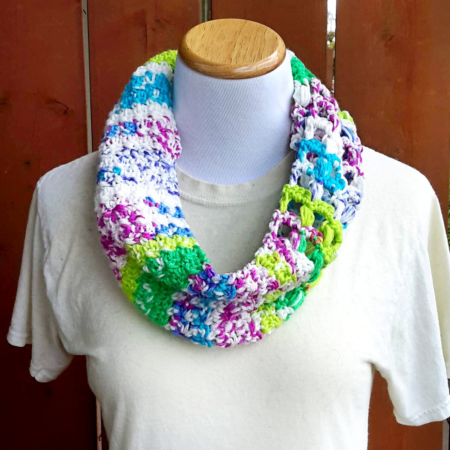 Crochet Cowl Pattern, Crochet Infinity Scarf Pattern, Crochet Pattern ...