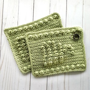 Crochet dishcloth pattern, mr & mrs hotpads, wedding crochet gift, married crochet gift, married kitchen decor, beginner crochet pattern