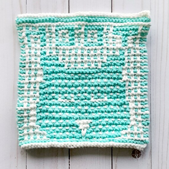 Knit Owl Dishcloth Pattern Nursery Gift Knitting Knit Hostess Gift Knit Pattern Owl Baby Blanket Square Pattern Owl Knit Hoot Square