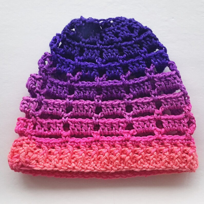 Crochet Hat Pattern Messy Bun Hat Crochet Ponytail Hat | Etsy