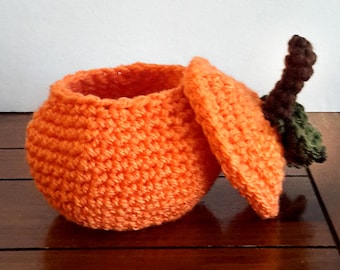 Crochet Pumpkin Basket Pattern, candy basket pattern, office decor, autumn, basket, crochet pumpkin, small basket pattern, crochet gift
