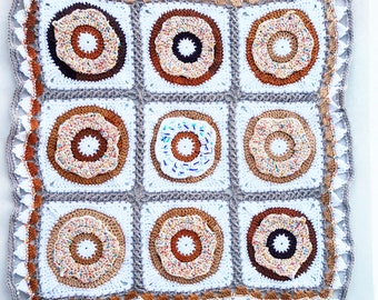 Doughnut blanket pattern, crochet blanket pattern, crochet baby blanket, donut blanket, donut pattern, baby blanket crochet, baby gift, easy