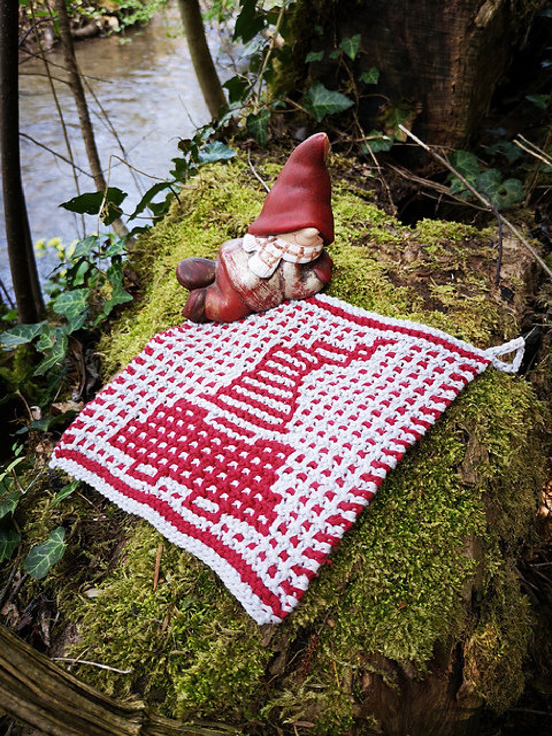 Knit Gnome Dishcloth Pattern Hotpad Pattern Knit Gnome Knit Etsy