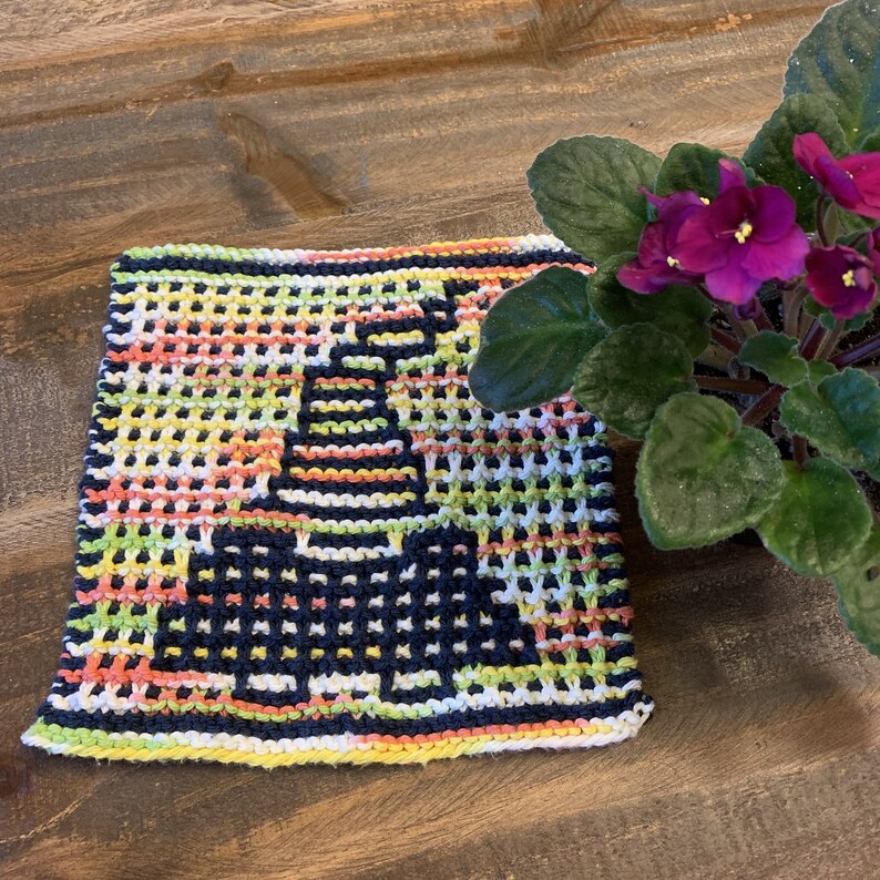 Knit Gnome Dishcloth Pattern Hotpad Pattern Knit Gnome Knit Etsy