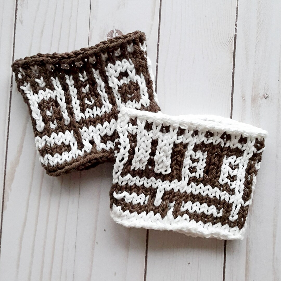 Wifey Cup Cozy Hubby Mug Sleeve Knitted Coffee Cozy Wedding Gift