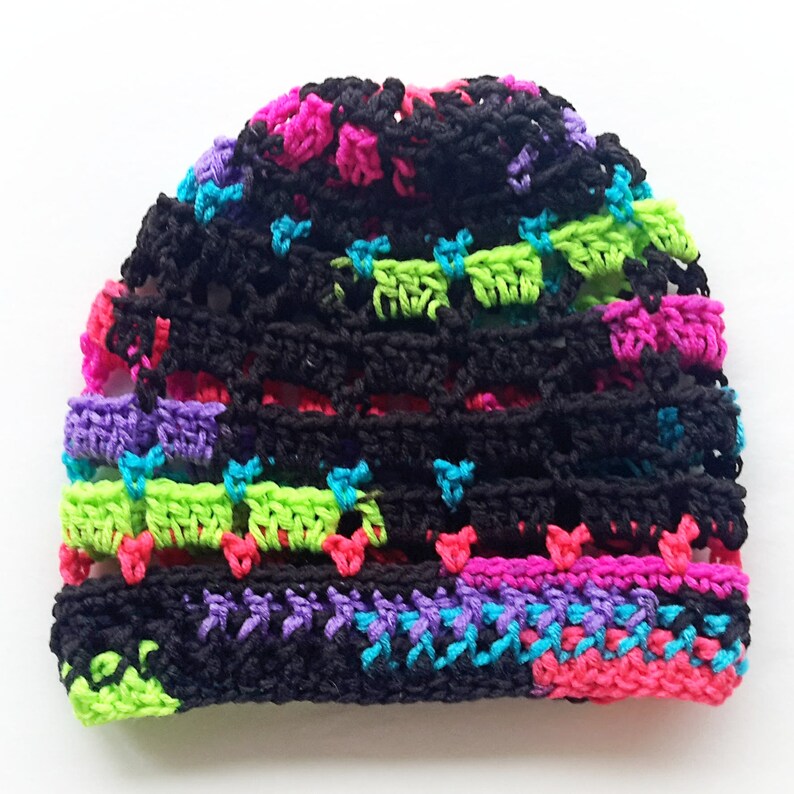 Crochet Hat Pattern Messy Bun Hat Crochet Ponytail Hat | Etsy