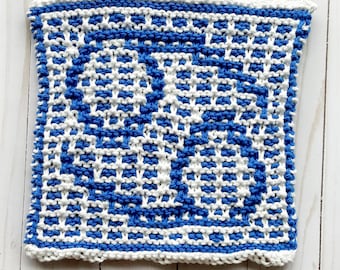 Knit Cancer dishcloth pattern, Cancer zodiac knitting, knit birthday gift, summer knit pattern, summer washcloth pattern, star sign gift