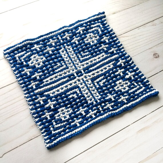 Knit Snowflake Dishcloth Pattern Hotpad Pattern Knit Snowflake Knit Hotpad Beginner Knitting Pattern Snowflake Blanket Square