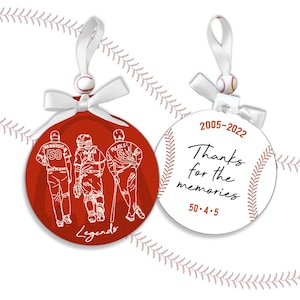 baseball legends wainwright molina pujols ornament commemorative ornament fan gift for numbers 50, 4, and 5 baseball legends mra-045