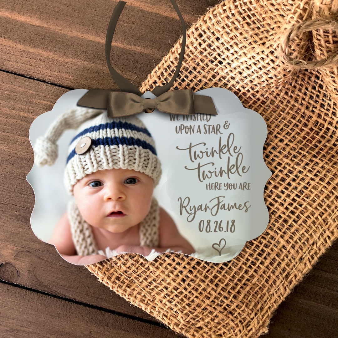 Baby's First Christmas Ornament Photo Ornament Wood or Etsy
