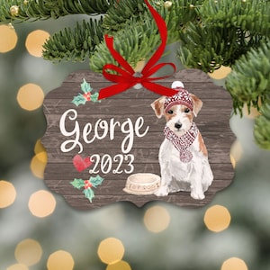 Jack Russell terrier ornament | personalized jack russell terrier ornament | pet dog ornament jack russell Christmas Ornament  MBO-031