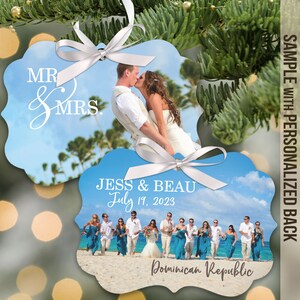 our first christmas photo ornament - couples first married christmas mr mrs ornament personalized photo 1st christmas ornament MBO-012