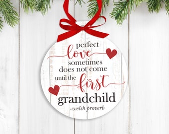 Grandparent Christmas ornament | first Christmas as Grandma and Grandpa - perfect first time Christmas pregnancy announcement idea MRA-027