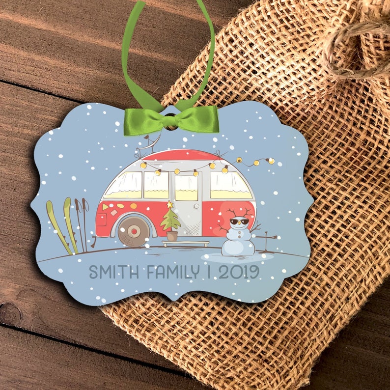 Personalized family Christmas ornament christmas vacation ornament gift mbo-065 destination ornament holiday ski trip ornament
